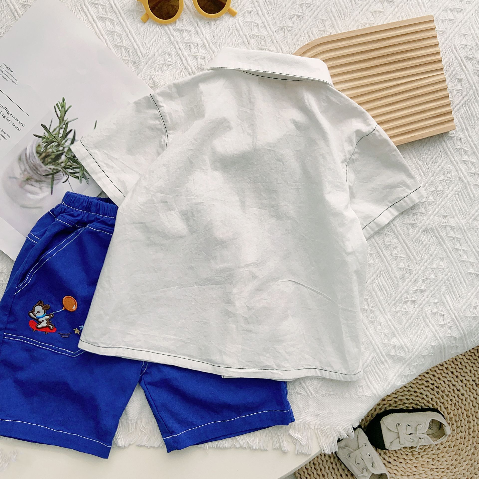 儿童衬衣23夏婴儿衬衫刺绣翻领衬衫男宝宝女宝宝上衣春款潮款童装详情9