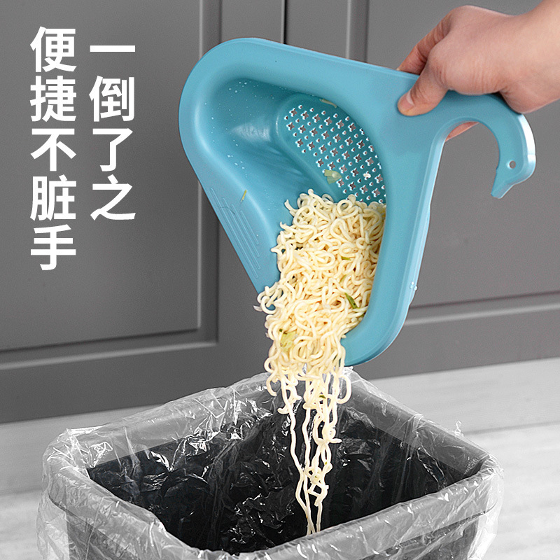 厨房专用垃圾过滤篮天鹅沥水篮干湿分离水槽挂式洗蔬菜沥水滤水架详情5