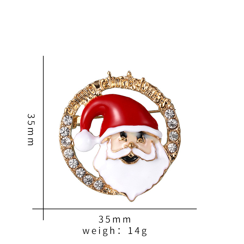新款圣诞老人圣诞树胸针 复古合金衣服鞋帽配饰胸花 饰品别针详情27