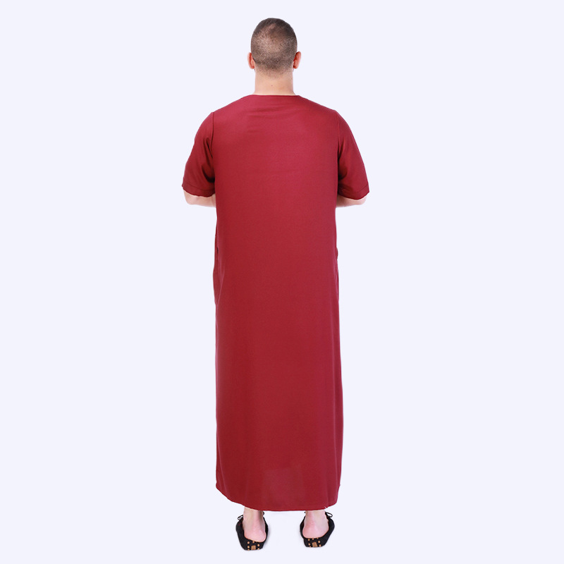 跨境亚马逊阿拉伯男士长袍批发 欧美穆斯林绣花刺绣大码服饰男袍详情9