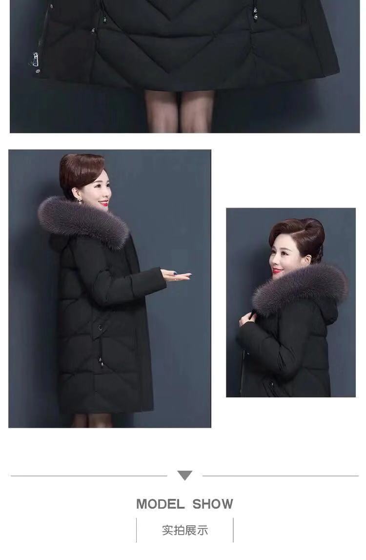 The 2021 new style of winter down jacket for middle-aged women is a thick and warm large-sized coat for middle-aged and elderly mothers in autumn and winter pic 15