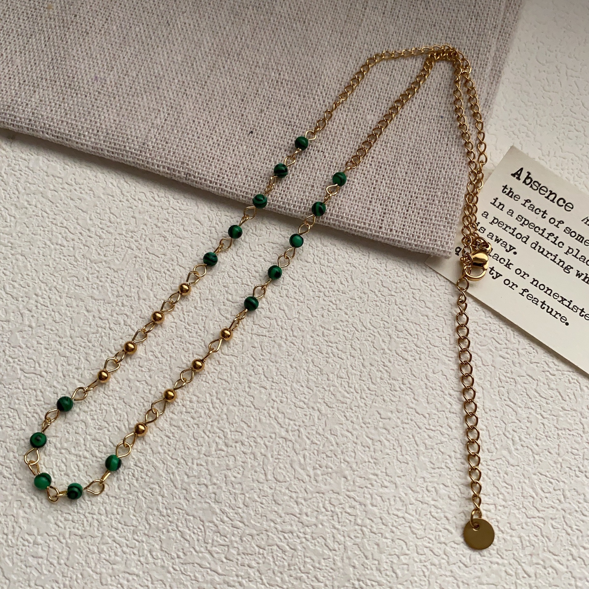 Gold brick titanium steel necklace for women, light luxury, high-end design sense, niche golden collarbone chain, 2025 new trendy sweater chain pic 27