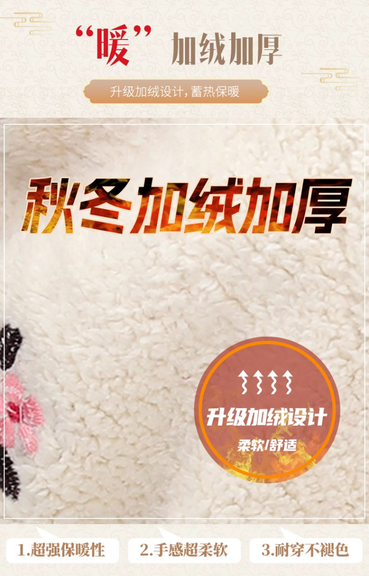 中老年人秋装针织衫外套女奶奶毛衣开衫加绒加厚妈妈冬装老人衣服详情3