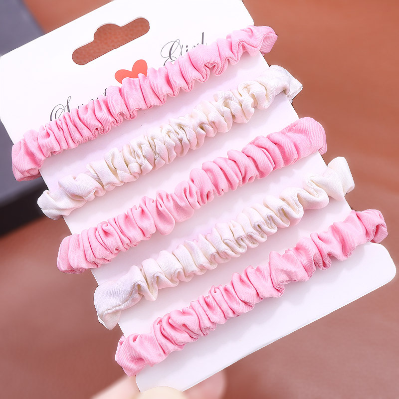 Korean-style chiffon small intestine hair tie, hair tie, pleated hair tie, leather band hair tie, simple and highly elastic hair accessory pic 2