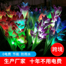 跨境新款太阳能8LED地埋灯 户外插地四面亮光景观 别墅庭院草坪灯详情9