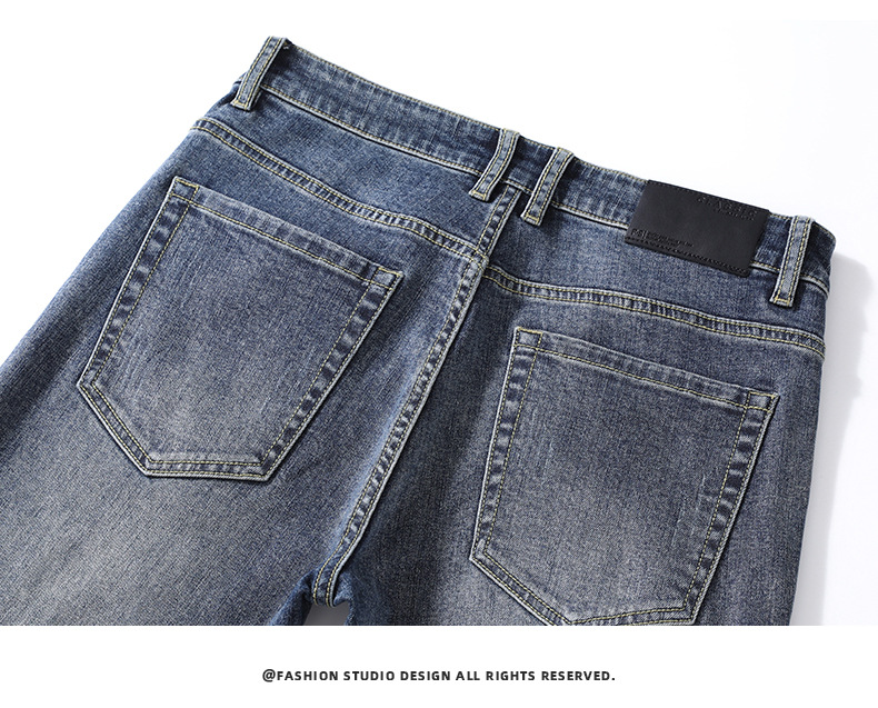 修身直筒牛仔裤男2025新款高端有弹性男士长裤春秋季休闲潮流裤子详情26