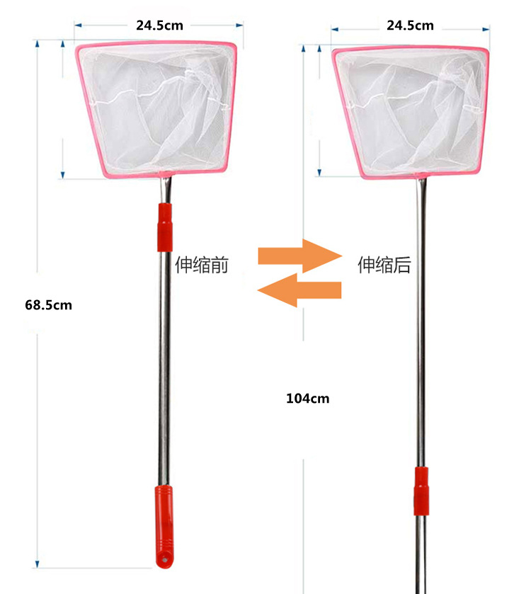 Aquarium fish flood fishing nets, stainless steel telescopic fishing nets, square fishing nets, fishing net bags, factory wholesale special prices pic 41