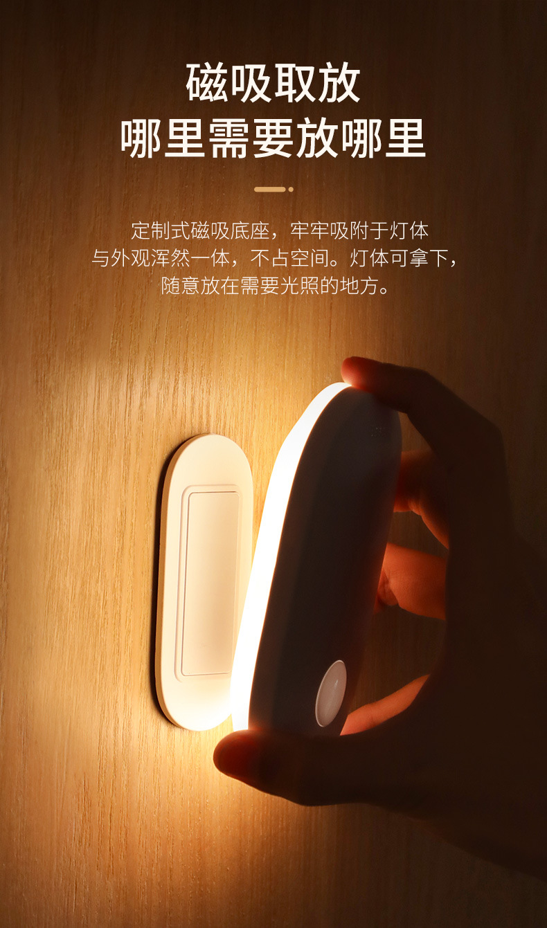 Sunshine Human Body Sensing Lazy person entrance light, Smart Eye Protection Smart Night Light, Creative magnetic corridor light pic 11