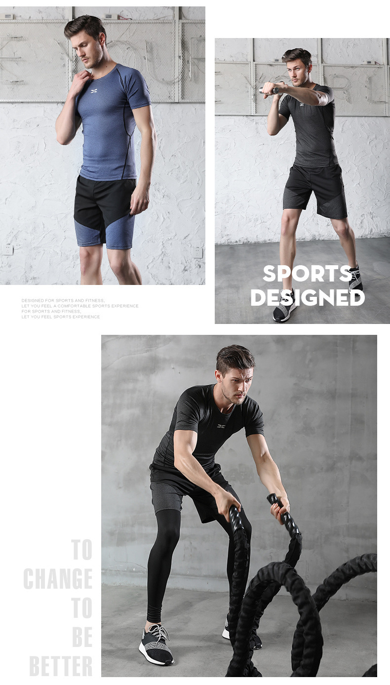 Quick-drying clothes for men, short-sleeved loose fitness T-shirts, running shirts, half-sleeved T-shirts, large-sized sports T-shirts pic 17