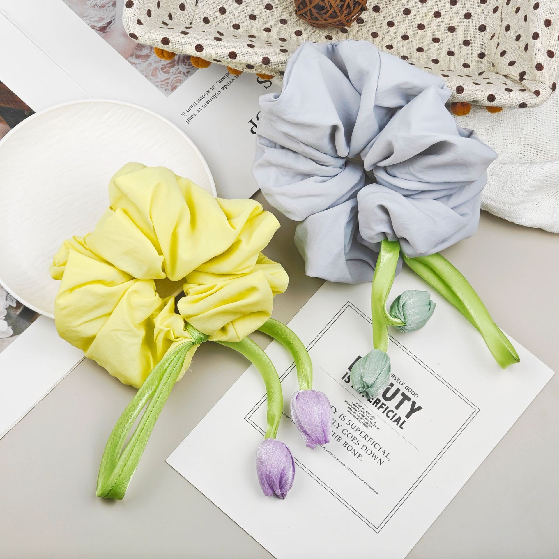 Korean-style large intestine hair band for women, high-end look, high appearance level, ins school style hair band, sweet style, fashionable rubber band hair accessory pic 32