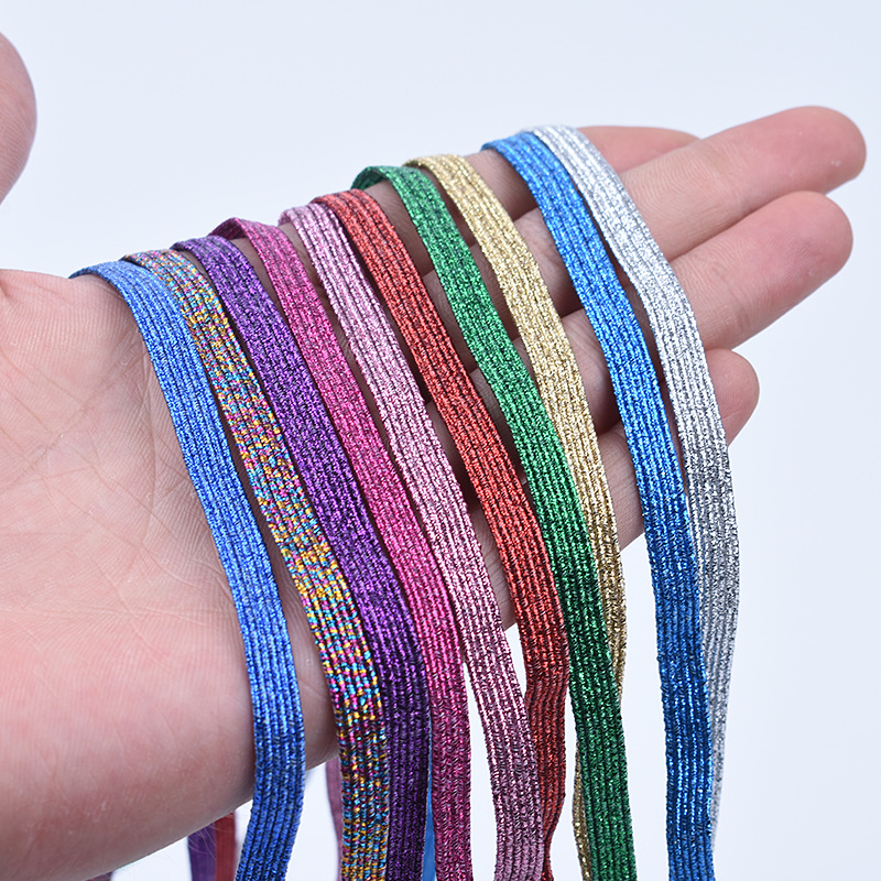 Gold, silver, colorful and dazzling pearlescent LACES, no need to tie or tie, elastic lazy shoelaces, gold and silver scallion walking belts, elastic bands pic 8
