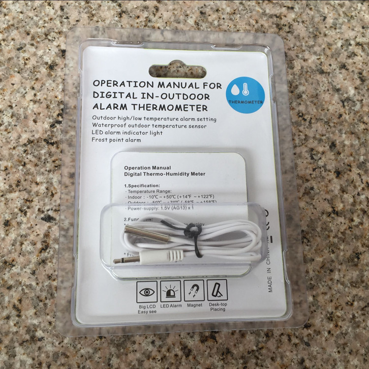 The C601 household mini thermometer and hygrometer for both indoor and outdoor use can be equipped with high and low temperature alarms and magnets pic 5