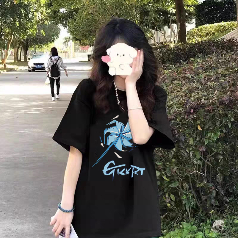 纯棉短袖T恤女士正肩2024春夏季新款半袖体恤上衣内搭宽松情侣装详情7