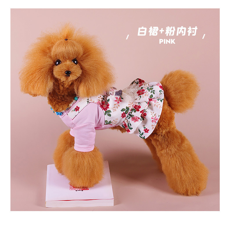 Cute and playful princess-style dog dress, thin, breathable and comfortable pet carrier dress for spring and summer pic 10