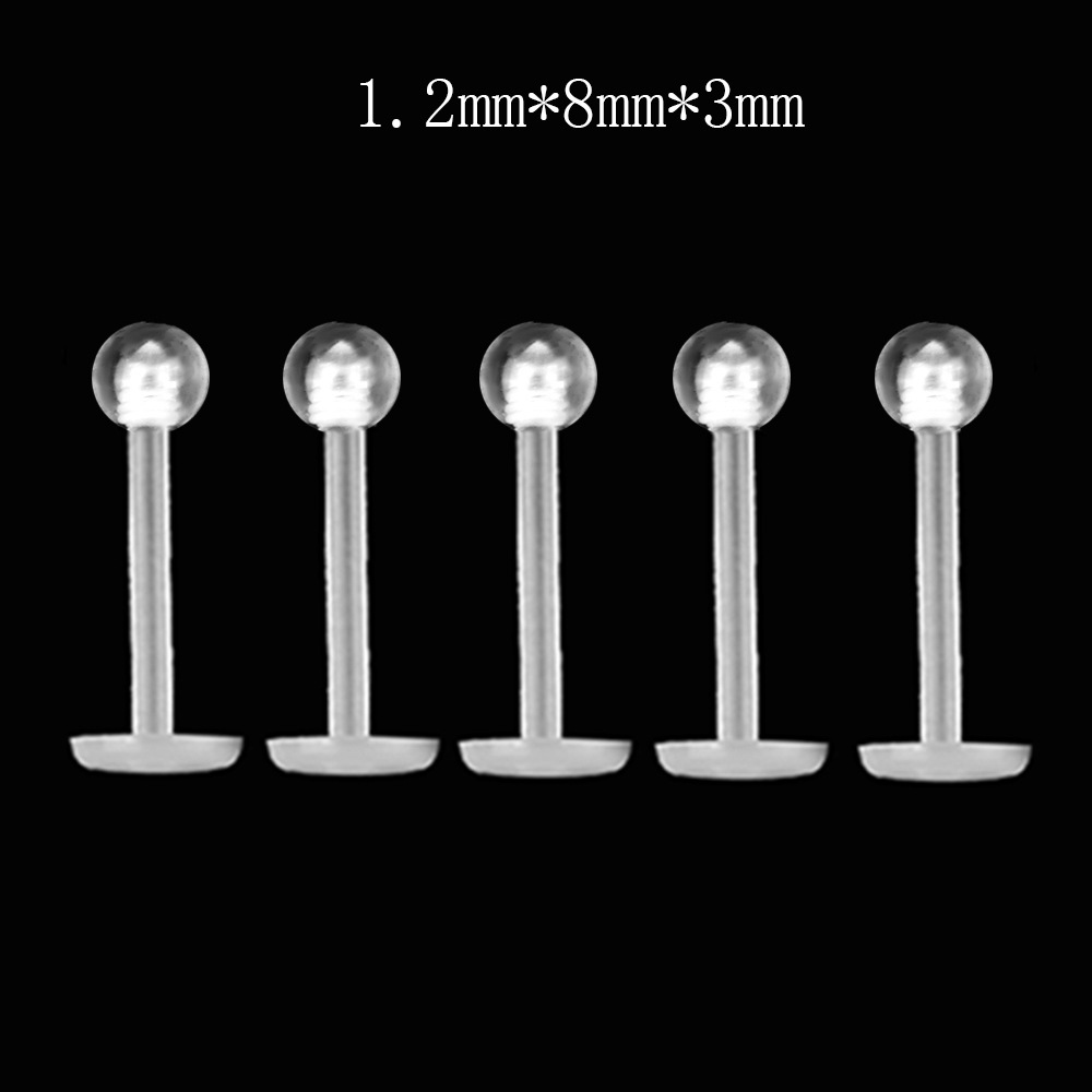 新品热销透明隐形软杆 圆球唇钉鼻钉耳钉穿刺饰品 学生饰品详情3