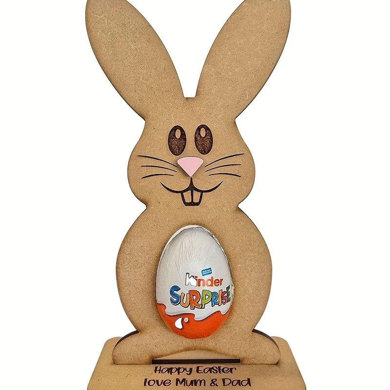 Cross-border new cartoon egg rack, Easter Bunny gift, wooden handicrafts, party decoration, table ornaments pic 5