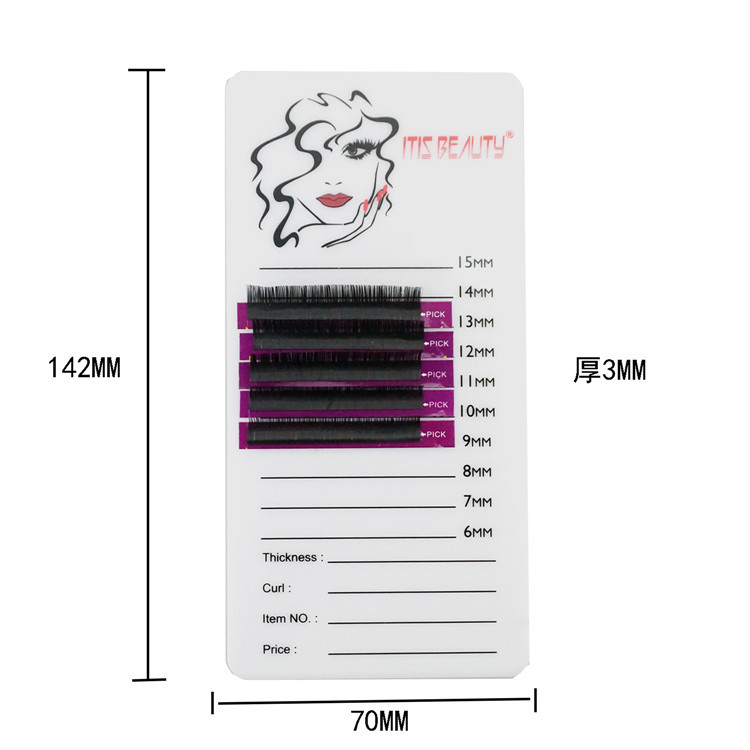 Acrylic eyelash extension board with engraved vacation eyelash display stand, eyelash storage board, eyelash extension board for eyelash extension stores pic 1