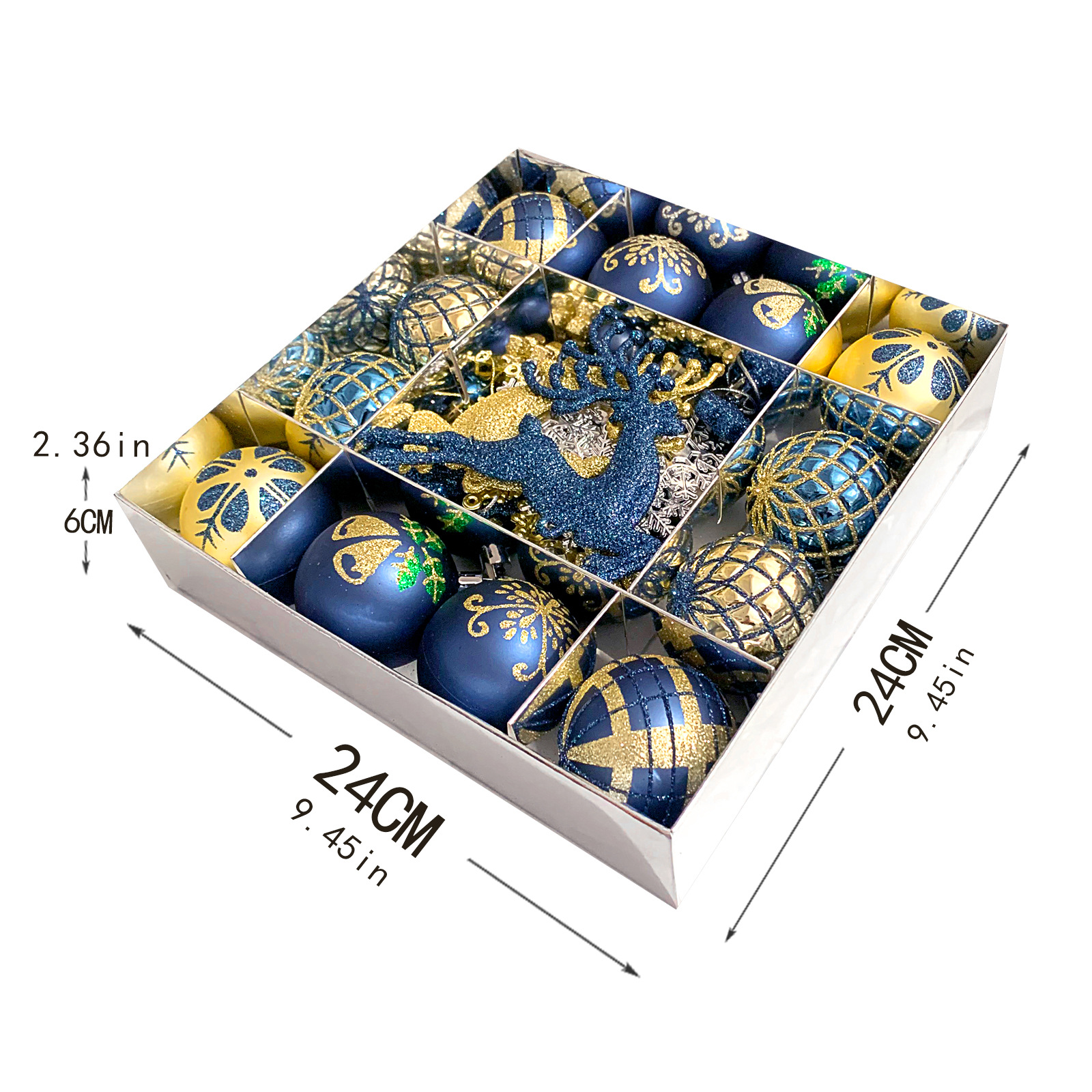 Temu/SHEIN Christmas decorations: Electroplated deer plastic balls, painted Christmas ball sets, Christmas tree pendants pic 2