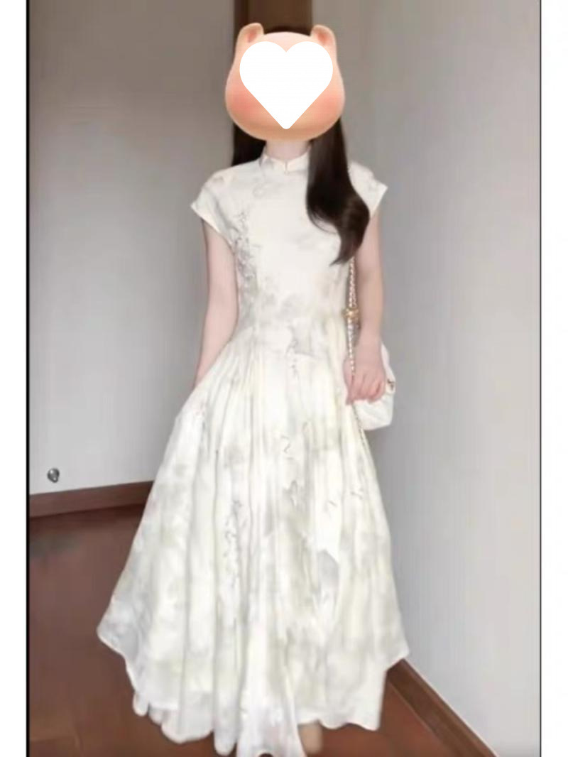 A new Chinese-style cheongsam dress that covers the belly and makes one look slimmer, a high-end and exquisite summer dress for women pic 5