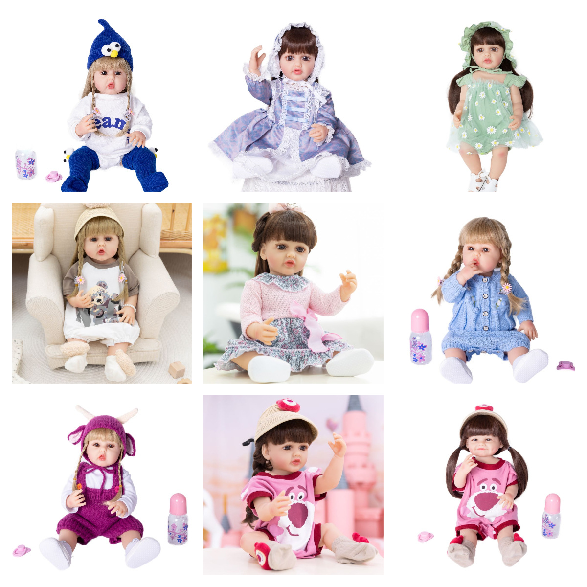 55厘米仿真重生娃娃布身 Reborn doll 重生娃娃跨境金发女洋娃娃详情9