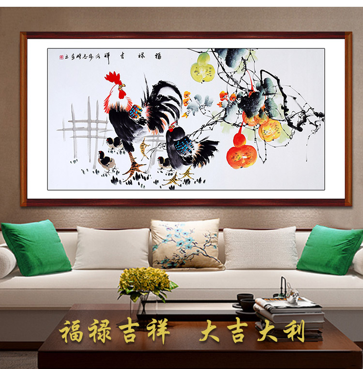 国画葫芦柿子画纯手绘真迹斗方客厅卧室玄关餐厅装饰挂画详情22