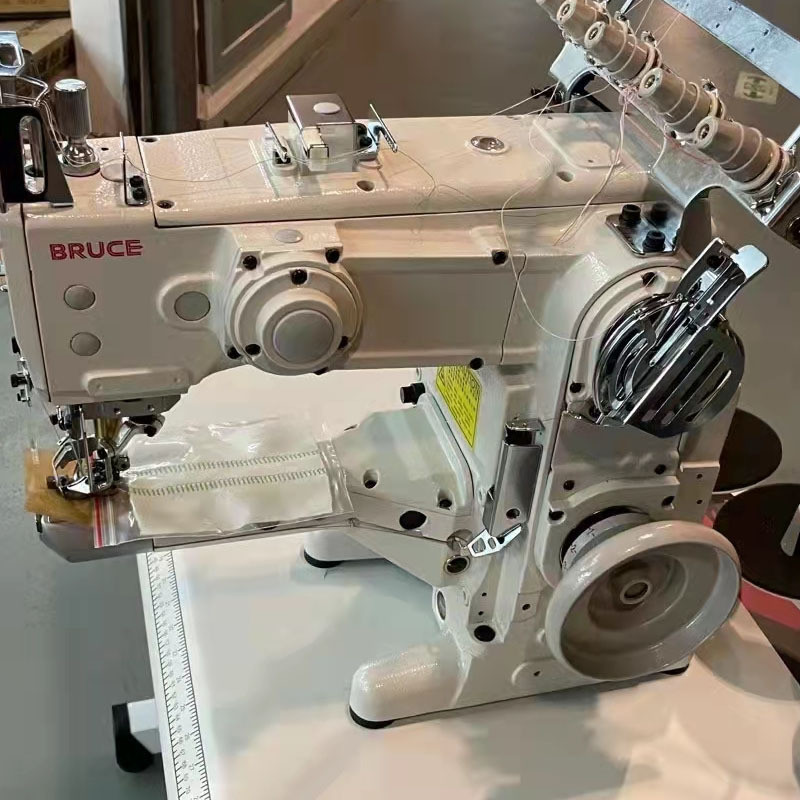 Bruce 1500 cylindrical overlock sewing machine, direct drive pig head cart, three-needle five-thread sewing machine pic 2