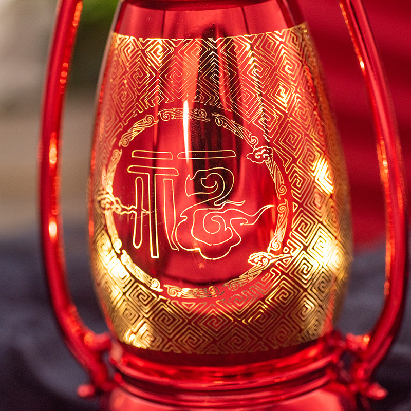 Red led wind lanterns, Spring Festival decorations, small oil lamps, portable electronic horse lanterns, Halloween candlesticks, bar atmosphere decoration pic 8