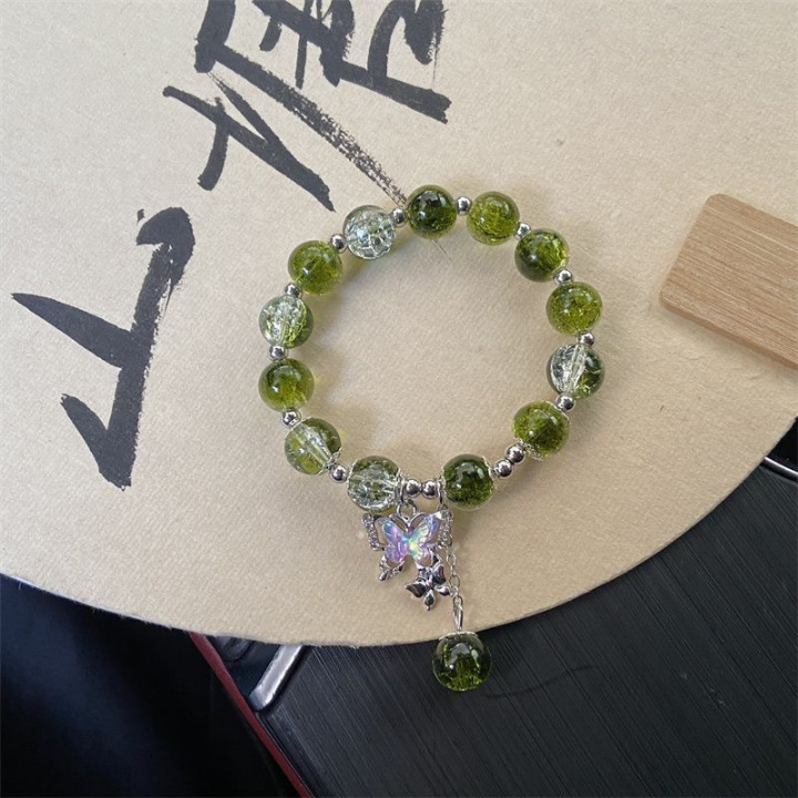 清冷感流苏锁梦蝶影手链设计感渐变爆花珠个性闺蜜配饰生日礼物详情7