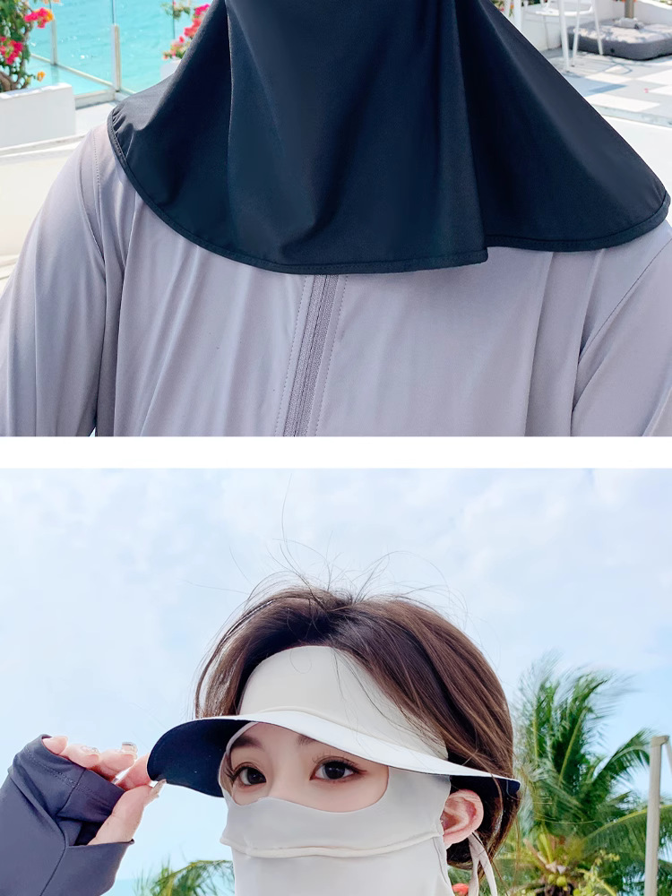 晒面罩夏季新款防紫外线女脸基尼遮阳全脸一体护颈冰丝骑行口罩详情16