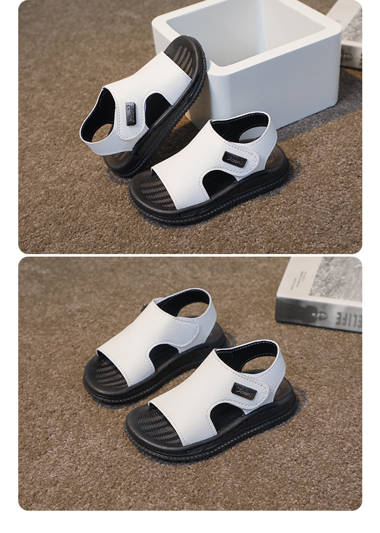 儿童沙滩凉鞋2024新款手工上线防滑耐磨时尚舒适软皮凉鞋宝宝凉鞋详情20