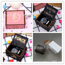 跨境货源热款你是我的阳光木质手摇音乐盒古典雕刻八音盒可定详情18