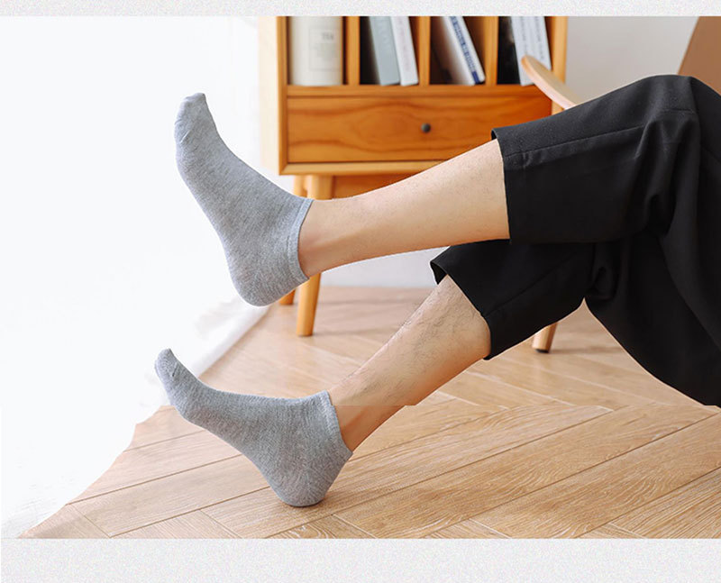 袜子男短袜春夏季纯色男士薄款透气船袜新款防滑运动袜隐形男袜详情11