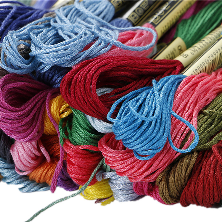 Cross-stitch thread matching, missing thread, supplementary thread, 50-color hand-woven thread, pure ecological cotton embroidery thread factory direct sales pic 7