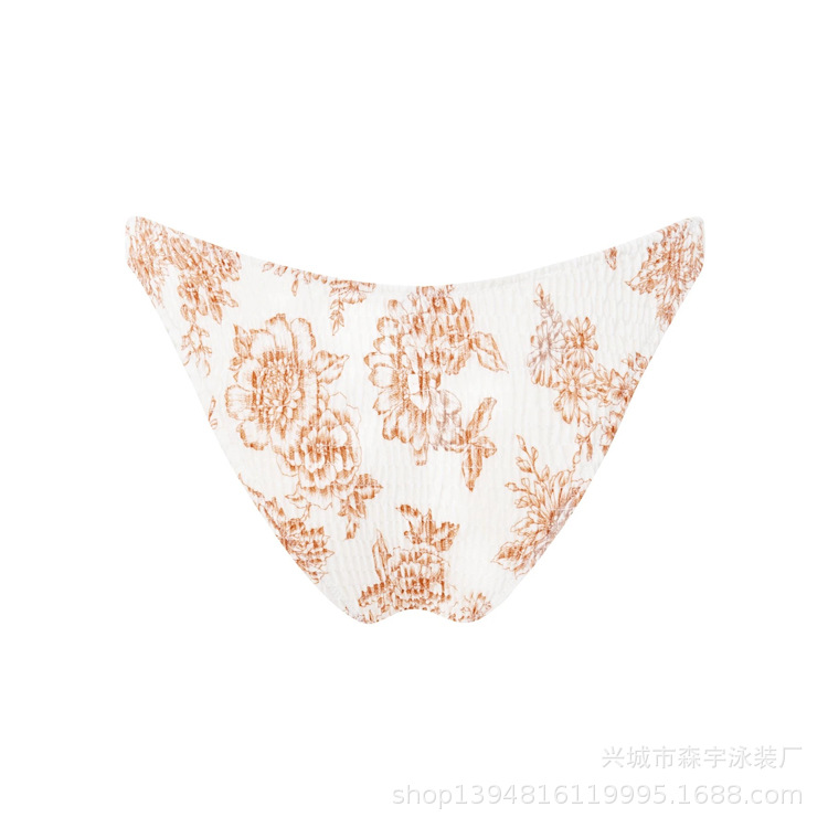 The 11-color INS triangular double-sided swimsuit with strapless and pleated designs from Europe and America has swept the new bikini style pic 70