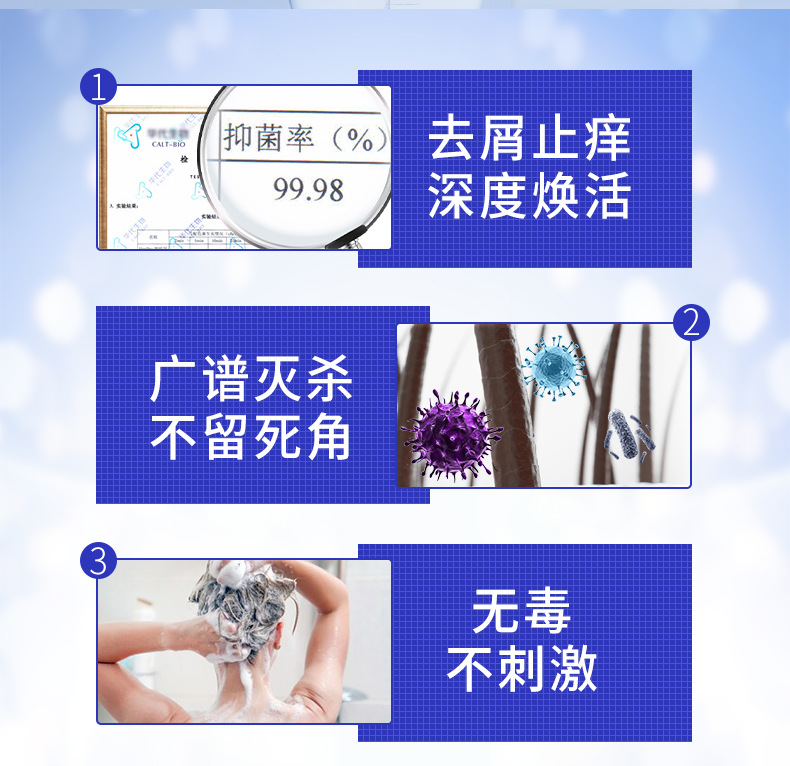 Wholesale new aloe vera anti-dandruff shampoo, anti-itch, oil-control, fluffy, refreshing and smooth, improving frizzy hair cream pic 4