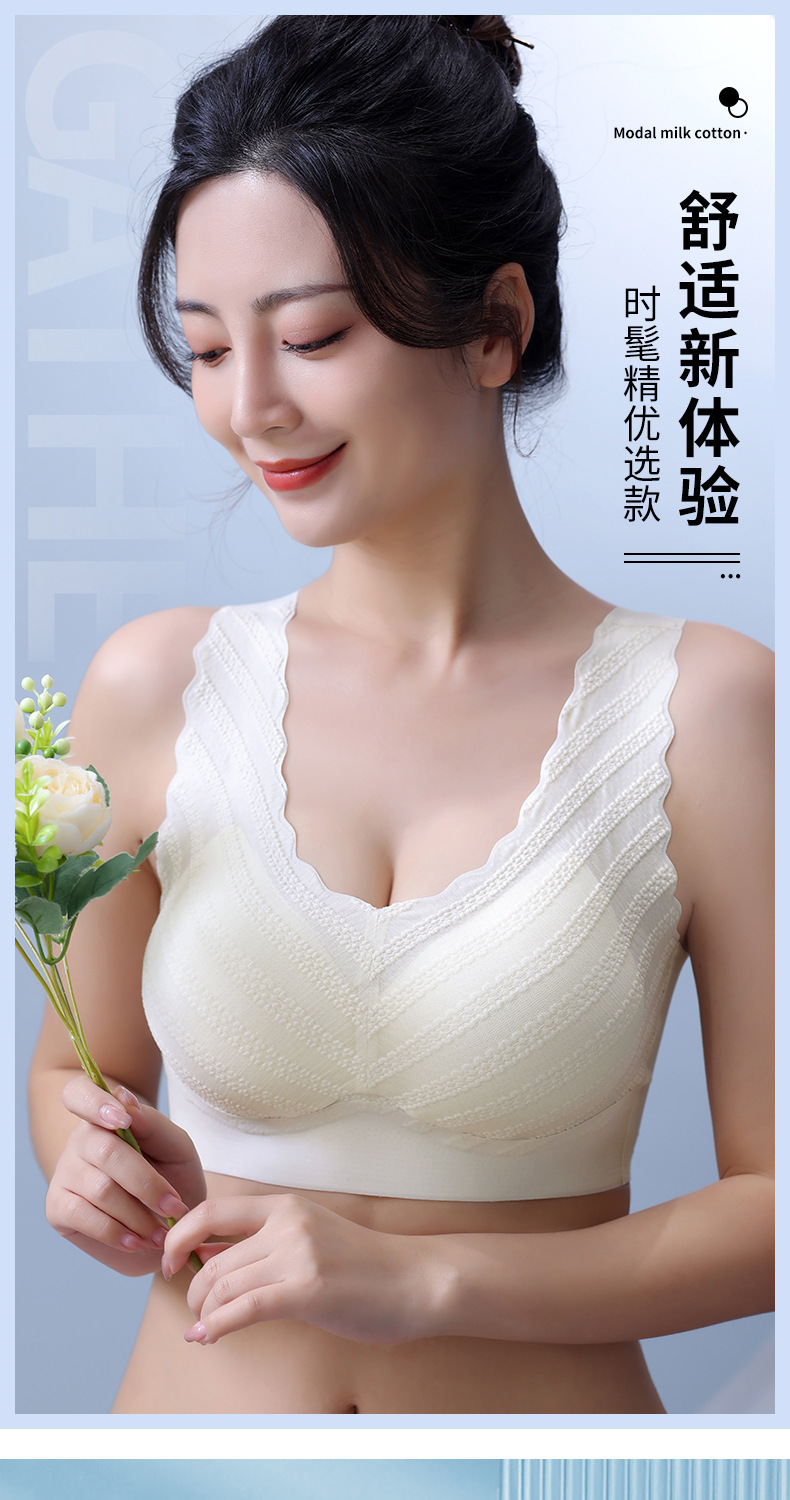 内衣女小胸聚拢大胸显小收副乳防下垂性感无痕美背胸罩无钢圈文胸详情21
