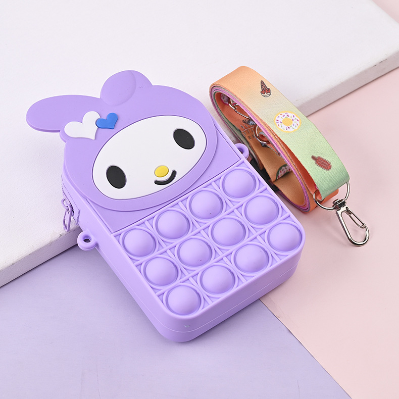 Cross-border new rat-extermination pioneer coin purse Cartoon Unicorn single-shoulder diagonal silicone bag decompression silicone coin purse pic 19