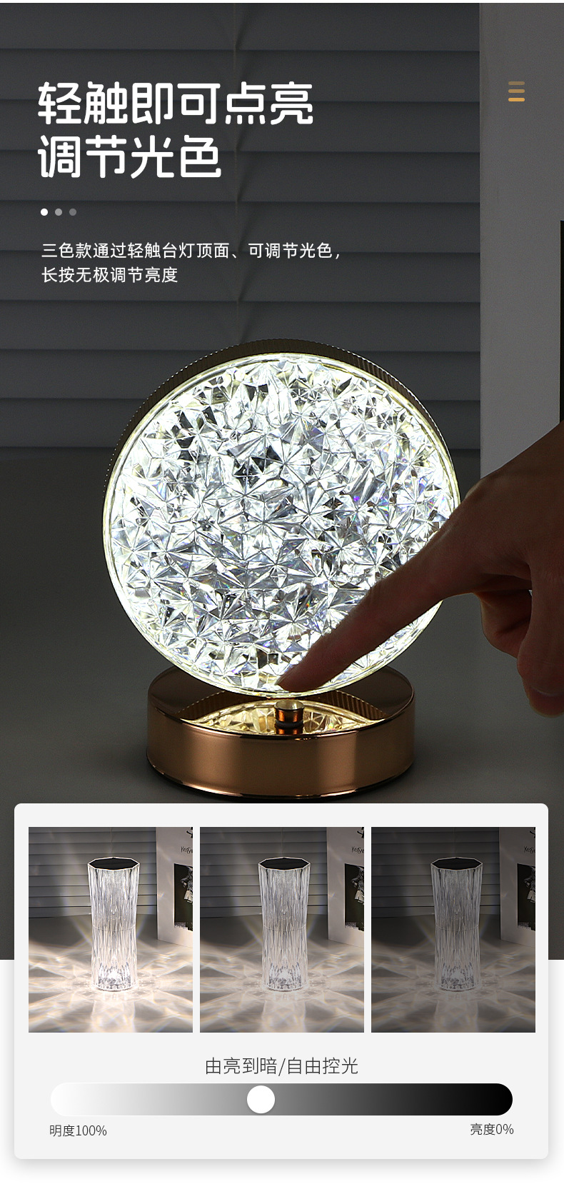 网红摆件亚克力LED小夜灯卧室床头餐厅跑道创意氛围台灯浪漫礼物详情5