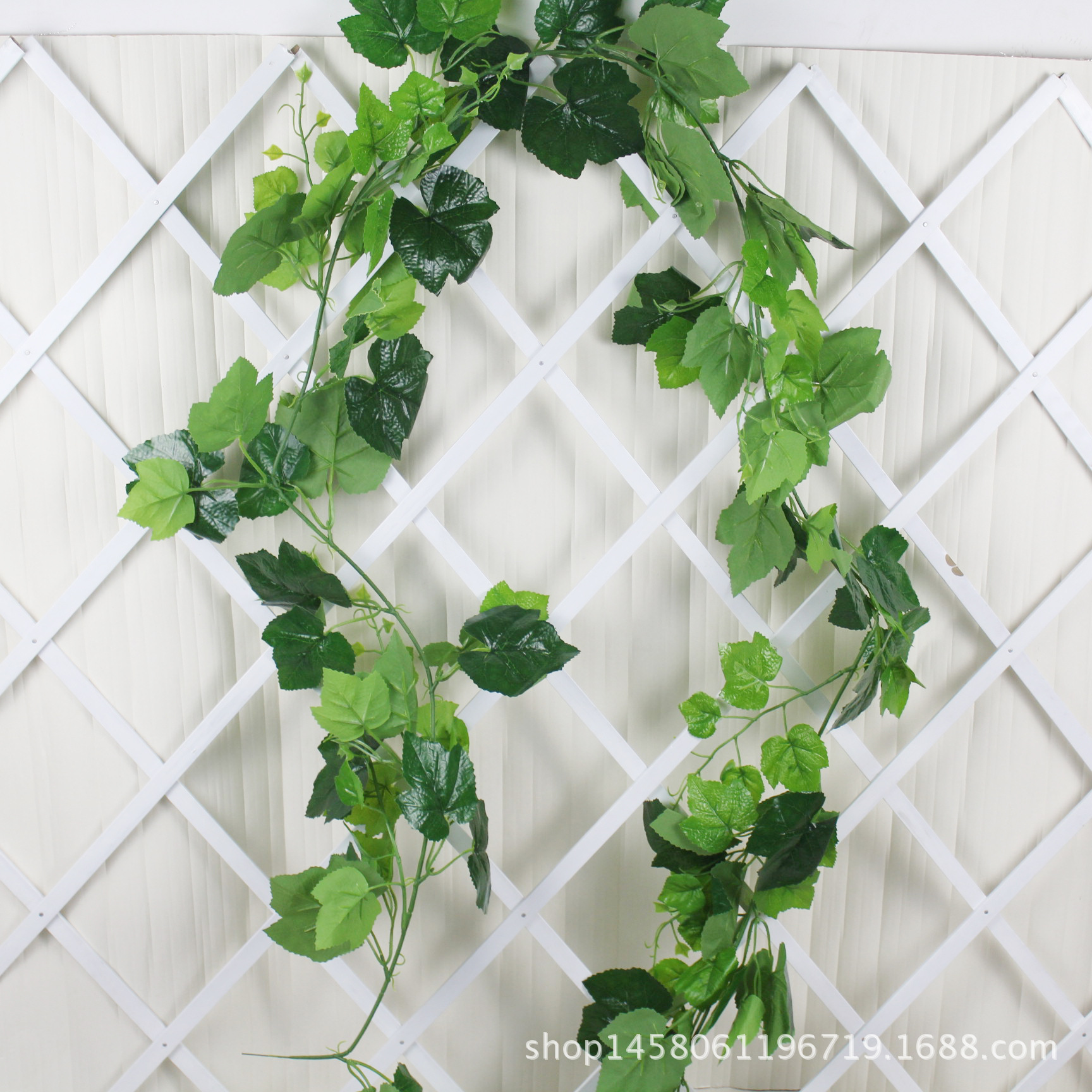 Simulated rubber, green ivy leaves, simulated vine, artificial leaves wholesale, artificial flowers for ceiling decoration, green vine, simulated climbing ivy pic 9