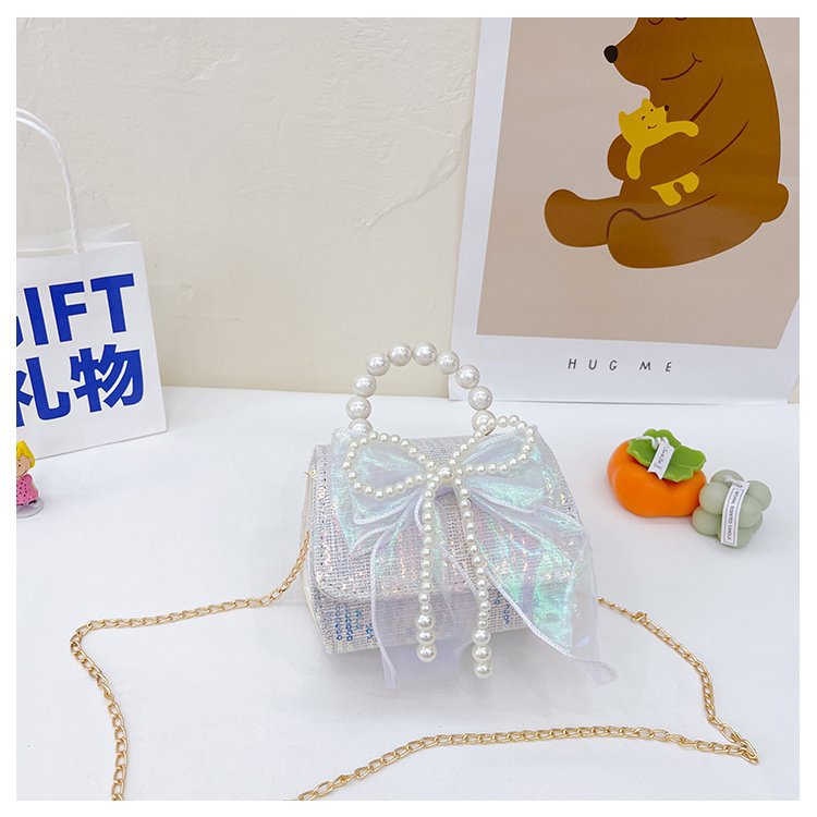可爱女童斜挎包小香风时尚儿童手提斜背包包公主淑女珍珠包单肩包详情112