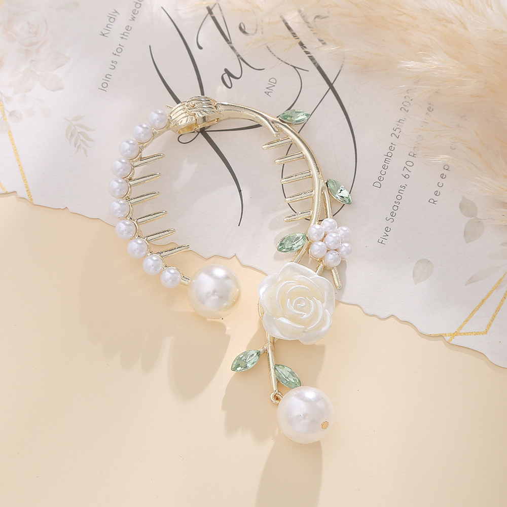 Ancient-style lily of the valley tassel hair clip headwear, forest-style super fairy bun hair clip, high-end bun hair buckle accessory pic 7