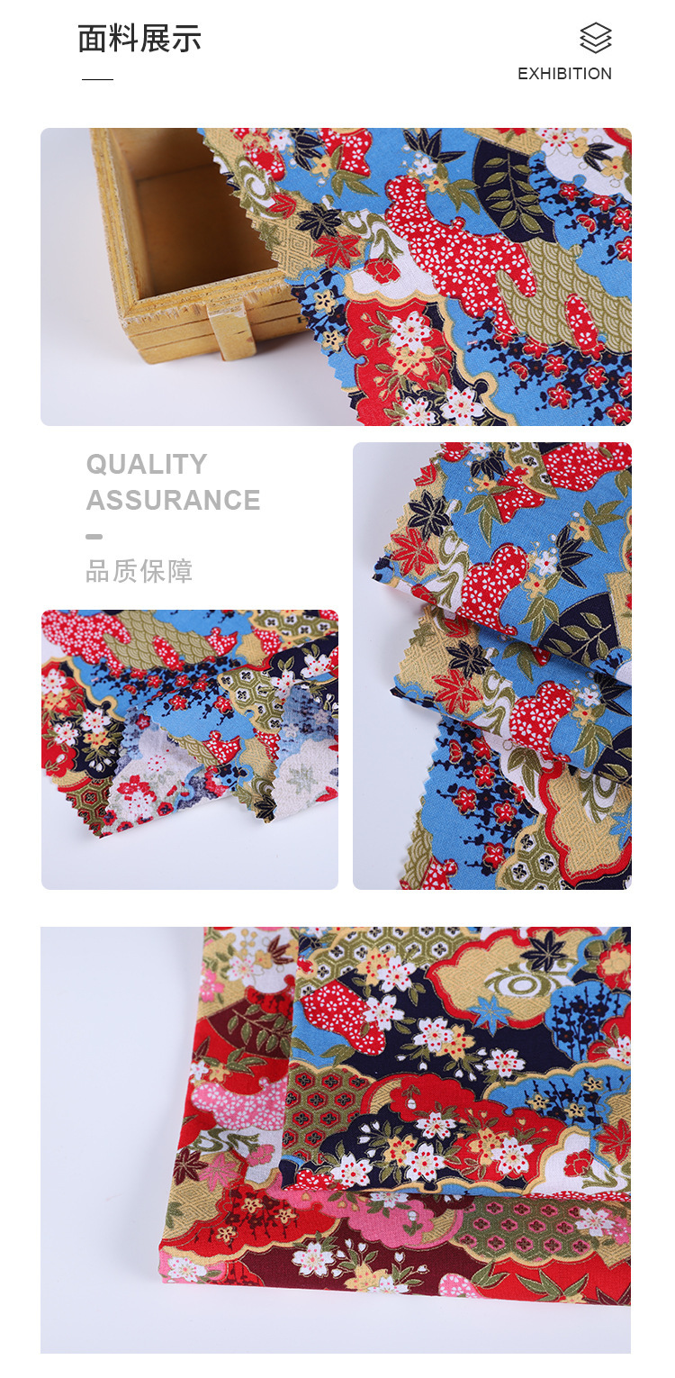 Ethnic turmoil, Bohemian printed fabric, all-cotton gilding handmade cheongsam clothing, home textile DIY craft, gold powder fabric pic 5
