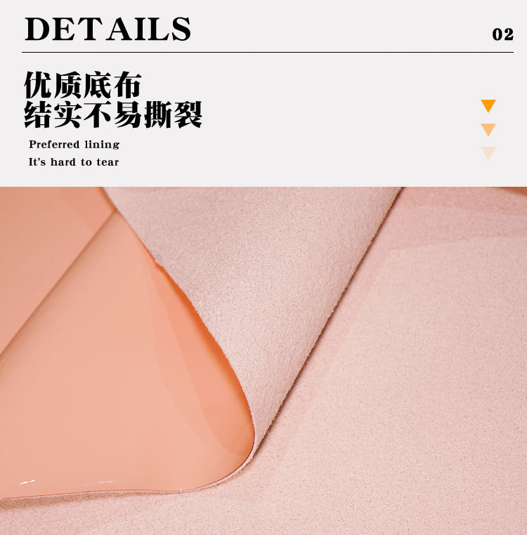 Super-fine mirror-finish pu leather in stock, bright ecological leather 1.0mm super-fine fiber luggage card bag decorative pu leather pic 7