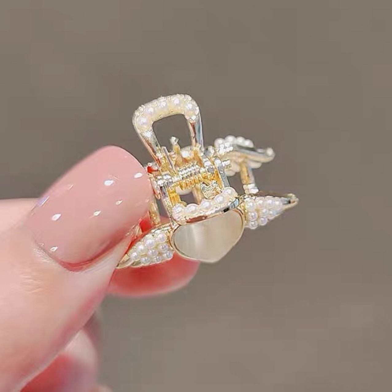 曰系甜美仿猫眼石系列发夹后脑勺少女小号发抓发卡抓夹韩国鲨鱼夹详情4