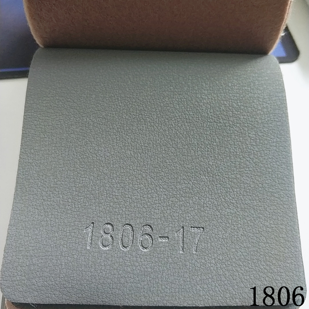 1.5mm solvent-free hydrolysis-resistant semi-PU /PVC artificial leather with a velvet base for car seats and office sofas pic 11