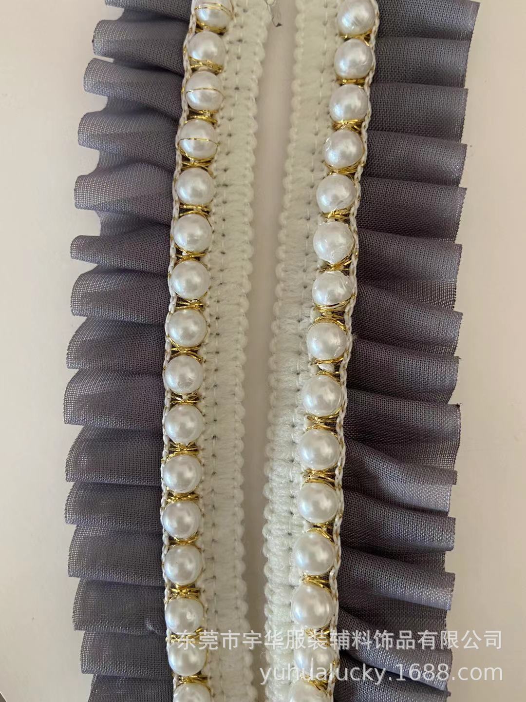 Wholesale of hot-selling lace, pearl lace, chiffon, pleated chanel-style lace accessories and decorative webbing pic 46