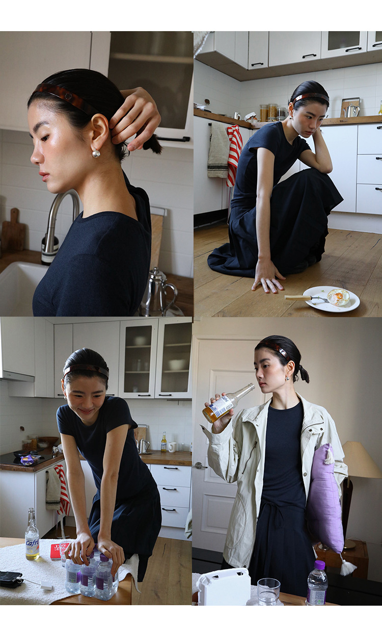 Simple and comfortable, zero-pressure, skin-friendly Tencel wool drape T-shirt, round-neck slim short-sleeved top 00113 pic 23