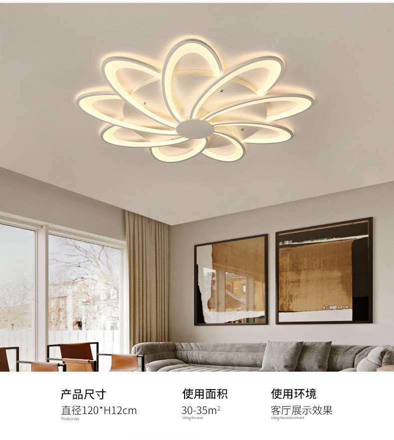 New style living room light, creative home apartment, modern and elegant, Tmall Genie study, bedroom, master bedroom LED ceiling light pic 9