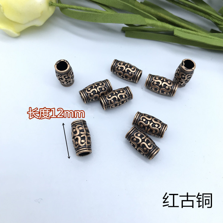 DIY alloy pipe string hole accessories, decorative and cultural play beads, bracelet beads, multiple colors to choose from pic 2