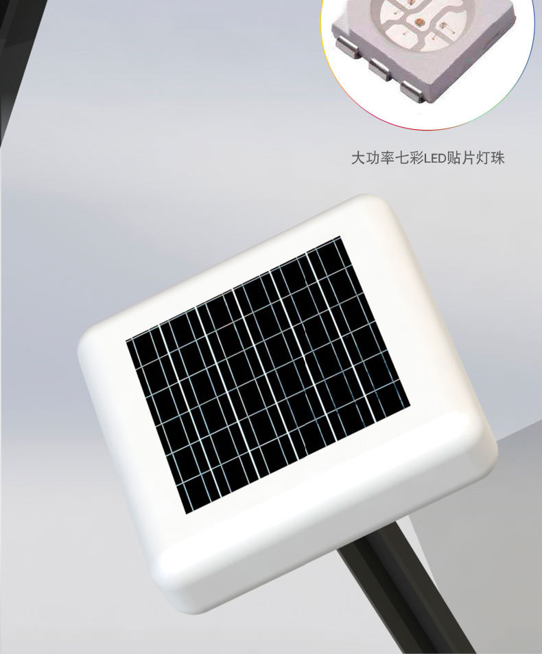 Outdoor solar wall lamps, home decorative garden lamps, garden decoration, waterproof seven-color floor-inserting led night lights pic 7